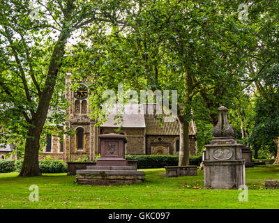 St Pancras alte Kirche und Kirchhof, London Stockfoto