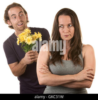 Erwachsenen Strauß-Haltung Stockfoto