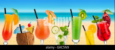 Cocktail am Strand ich Stockfoto