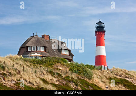 Leuchtturm Hornum auf syl Stockfoto