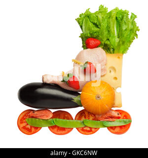 Gesunde Ernährung in einem gesunden Körper: Fitness als einen Lebensstil. Stockfoto