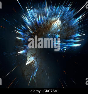 Bunte Galaxie Wolken und Urknall abstrakte Sterne Textur Stockfoto