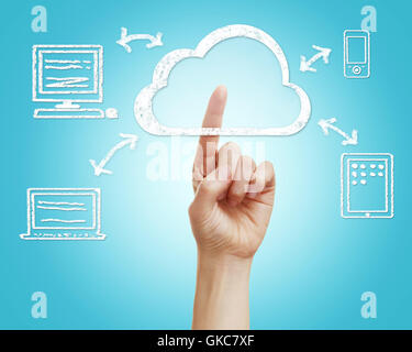 blaue Laptop notebook Stockfoto