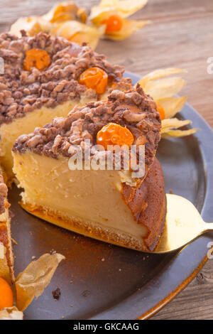 rustikale Käsekuchen Stockfoto