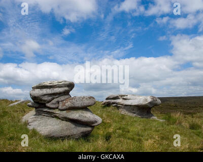 Whitendale hängenden Steinen Wald von Bowland Stockfoto