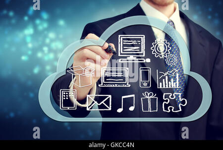 blaue Laptop notebook Stockfoto