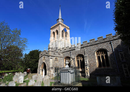 St Marys Kirche, Baldock Town, Hertfordshire, England Stockfoto