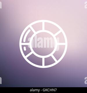 Rettungsring dünne Liniensymbol Stock Vektor