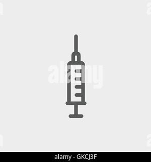 Spritze dünne Liniensymbol Stock Vektor