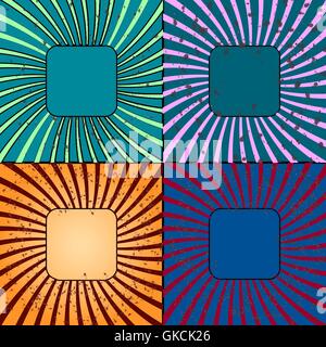 Reihe von Vintage-Design-Vorlage mit Platz für Ihren Text. Stock Vektor