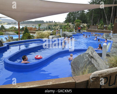 Schwimmbäder in Tekapo Springs, Südinsel, Neuseeland Stockfoto
