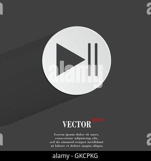 Spielen Sie Web Schaltflächensymbol, flaches design Stock Vektor