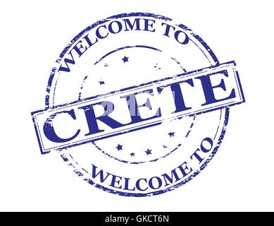Willkommen auf Kreta Stock Vektor