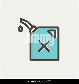 Benzin-Pumpe-Düse-dünne Linie-Symbol Stock Vektor