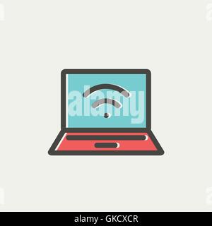 Symbol "Internet Wifi dünne Linie" Stock Vektor
