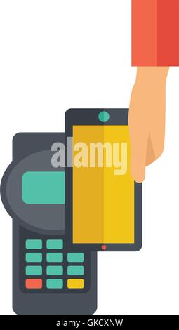 Internet-shopping mit smartphone Stock Vektor
