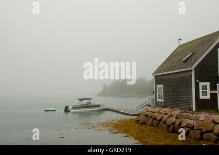 Oak Island in der Nebel - Nova Scotia - Canada Stockfoto