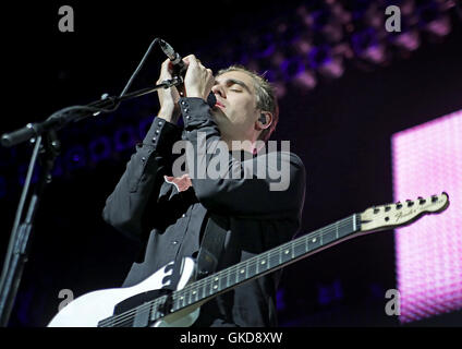 Erforming bei Manchester Arena Featuring kaputt: Busted, Charlie Simpson wo: Manchester, Vereinigtes Königreich bei: 21. Mai 2016 Stockfoto