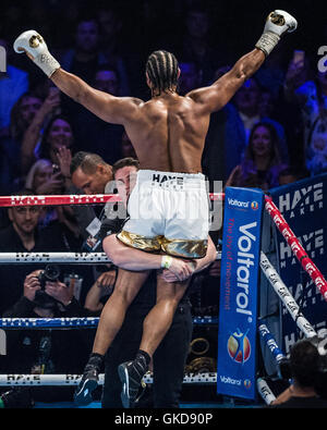 David Haye und Arnold Gjerjaj Schwergewichts-Boxkampf in der Londoner O2 Arena.  Mit: David Haye Where: London, Vereinigtes Königreich bei: 21. Mai 2016 Stockfoto