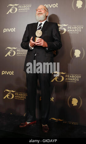 75. Peabody Awards statt bei Cipriani New York Featuring: David Letterman wo: New York, Vereinigte Staaten von Amerika bei: 21. Mai 2016 Stockfoto