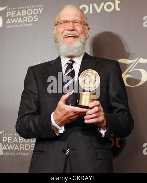 75. Peabody Awards statt bei Cipriani New York Featuring: David Letterman wo: New York, Vereinigte Staaten von Amerika bei: 21. Mai 2016 Stockfoto