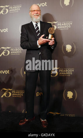 75. Peabody Awards statt bei Cipriani New York Featuring: David Letterman wo: New York, Vereinigte Staaten von Amerika bei: 21. Mai 2016 Stockfoto