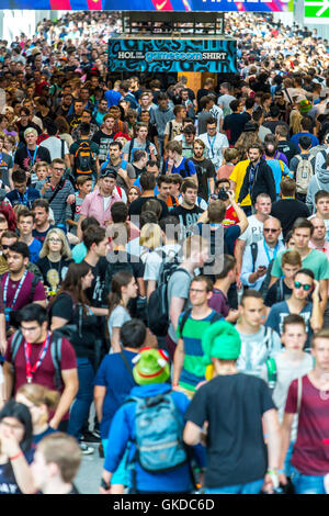 Gamescom-2016, Computerspiele-Messe in Köln, Stockfoto