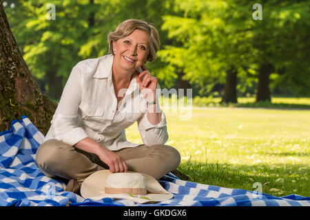 Frau Lachen lacht Stockfoto