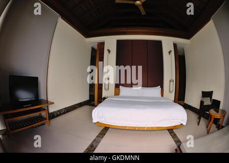 Blaues Haus Gebäude Stockfoto