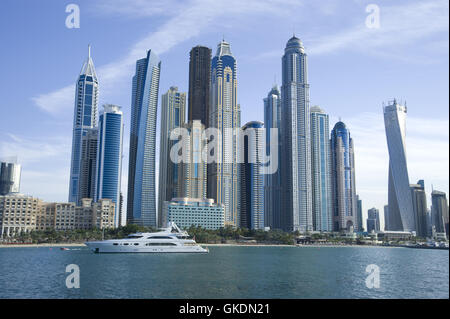 Blauer Turm-Glas Stockfoto