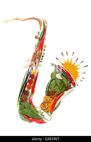 Würzige Sax. Stockfoto