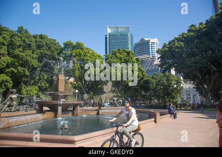 Archibald Springbrunnen im Hyde Park, Sydney, Australien Stockfoto