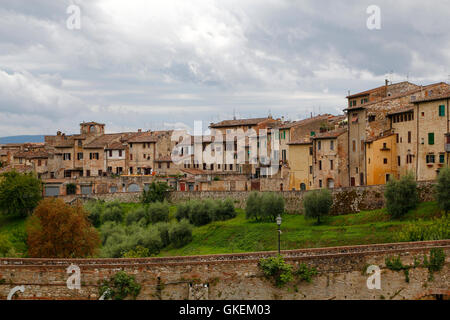 Colle di Val d ' Elsa, einer schönen mittelalterlichen Dorf in der Toskana, Italien Stockfoto