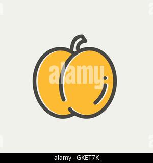 Obst-dünne Linie-Symbol Stock Vektor