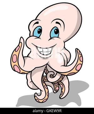 Fröhliche Octopus Stock Vektor