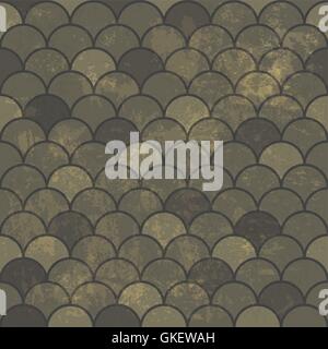 Nahtlose Vintage Rhombus-Muster. Mit Grunge texturiert Zeitmessung Stock Vektor