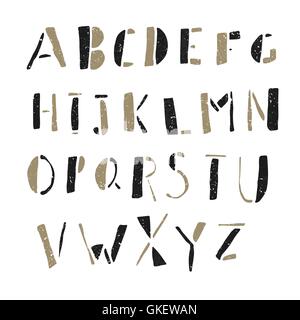 Handgezeichnete Doodles Alphabet Stock Vektor