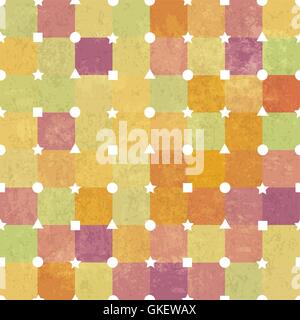 Retro bunt Vintage vector Hintergrund mit weißen geometrischen sh Stock Vektor