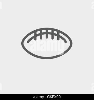 Fußball Ball dünne Liniensymbol Stock Vektor