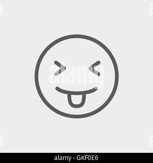 Lustige dünne Liniensymbol Stock Vektor
