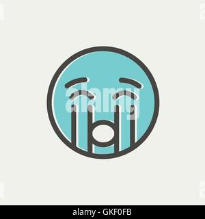 Schreien laut dünne Liniensymbol Stock Vektor