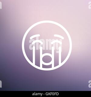 Schreien laut dünne Liniensymbol Stock Vektor