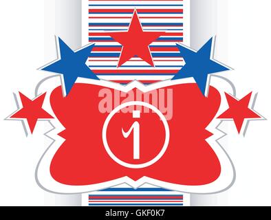 glänzende Web Button mit Hinweisschild. Abgerundete Form Icon Vektor Stock Vektor