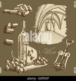Wein-Hintergrund Stock Vektor