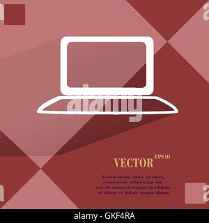 Notebook. Flache moderne Web-Taste auf einem flachen geometrischen abstrakten Hintergrund Stock Vektor