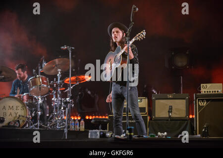 James Bay auf der Bühne bei den Festspielen 2016 Boardmasters Stockfoto