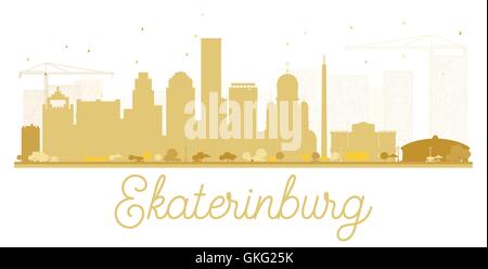 Jekaterinburg Stadt Skyline goldene Silhouette. Vektor-Illustration. Stock Vektor