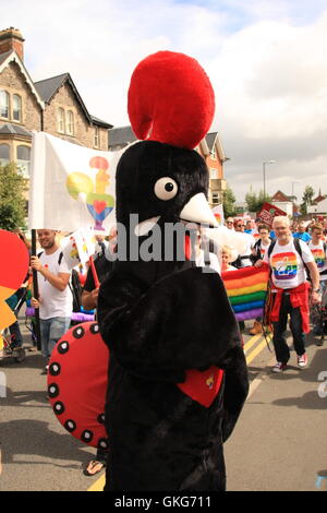 Swindon, UK 20. August 2016. Man feiert das jährliche LGBT Festival. Daniel Crawford/Alamy Live-Nachrichten Stockfoto