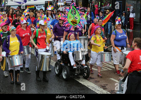 Glasgow Gay Pride 2016 Parade durch die Innenstadt Stockfoto