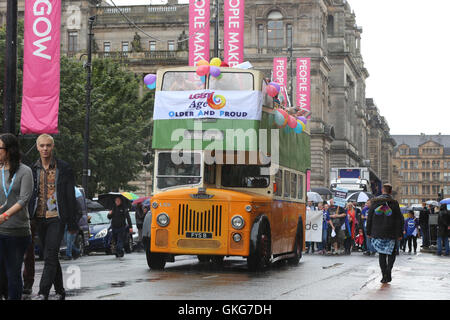 Glasgow Gay Pride 2016 Parade durch die Innenstadt Stockfoto